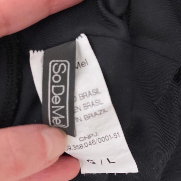 Anthropologie So De Mel L Swimsuit Deep Plunge One-Piece Black - Picture 11 of 14